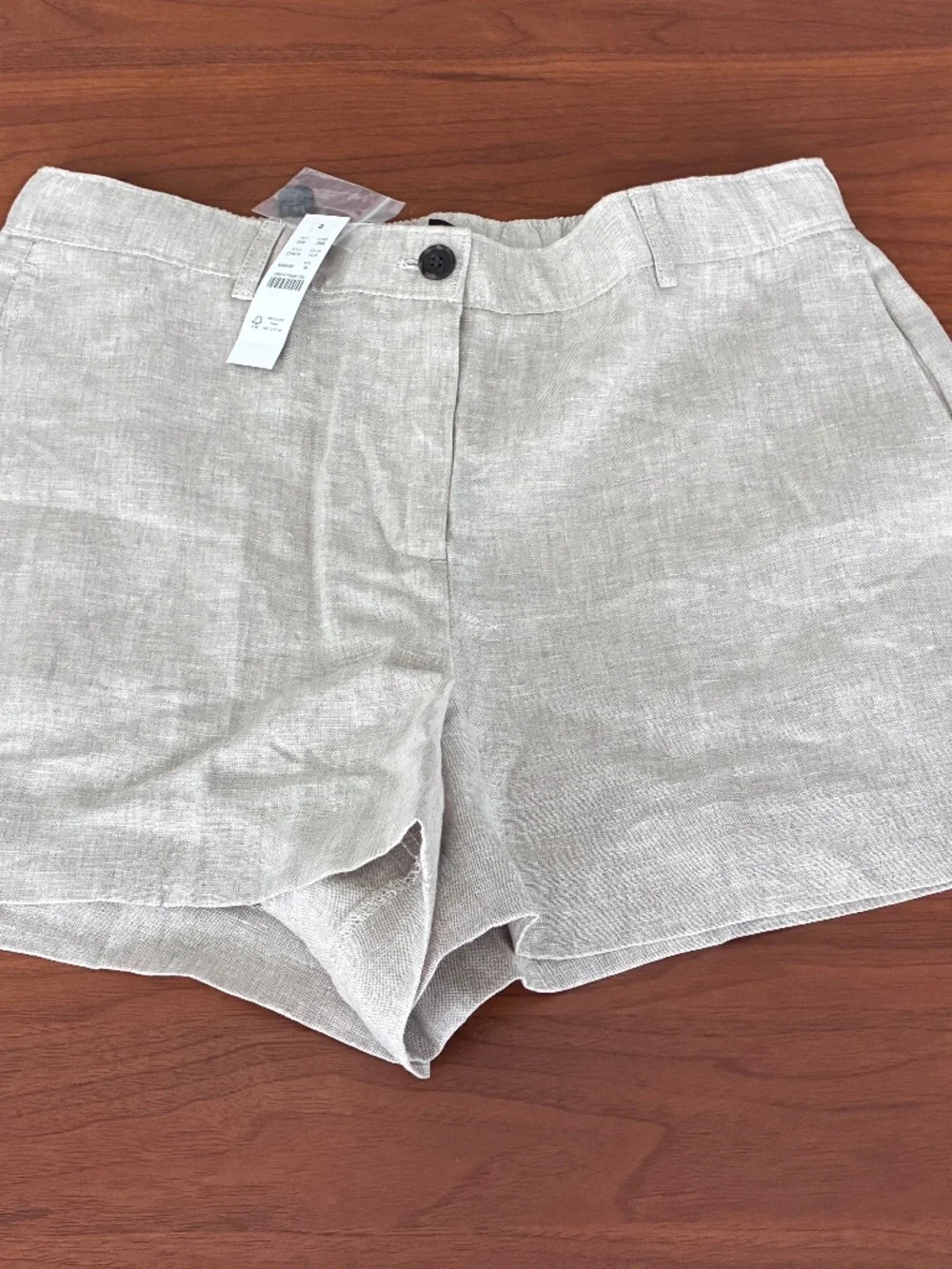 J.Crew Linen Harbor Pull-On Shorts NWT Medium Taupe